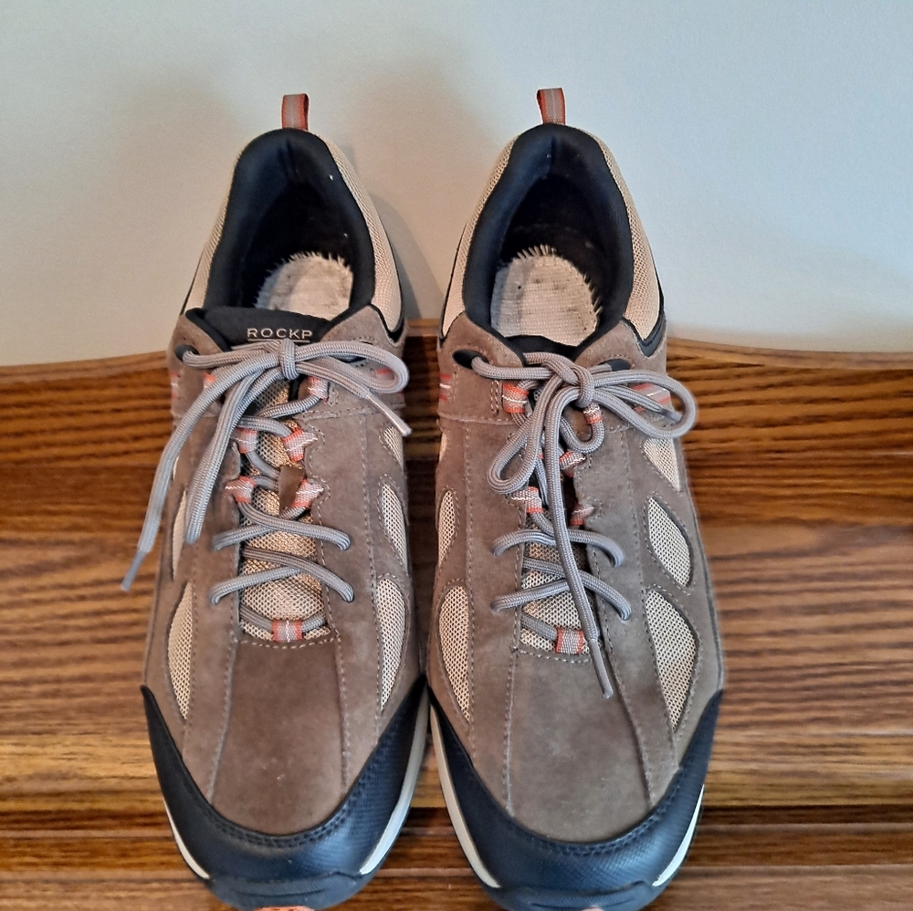 Rockport Men Rock Cove XCS Light Brown Leather Walking Sneaker Shoes Sz 13 M
